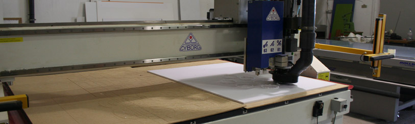 Fraisage PVC, alu et cartons
