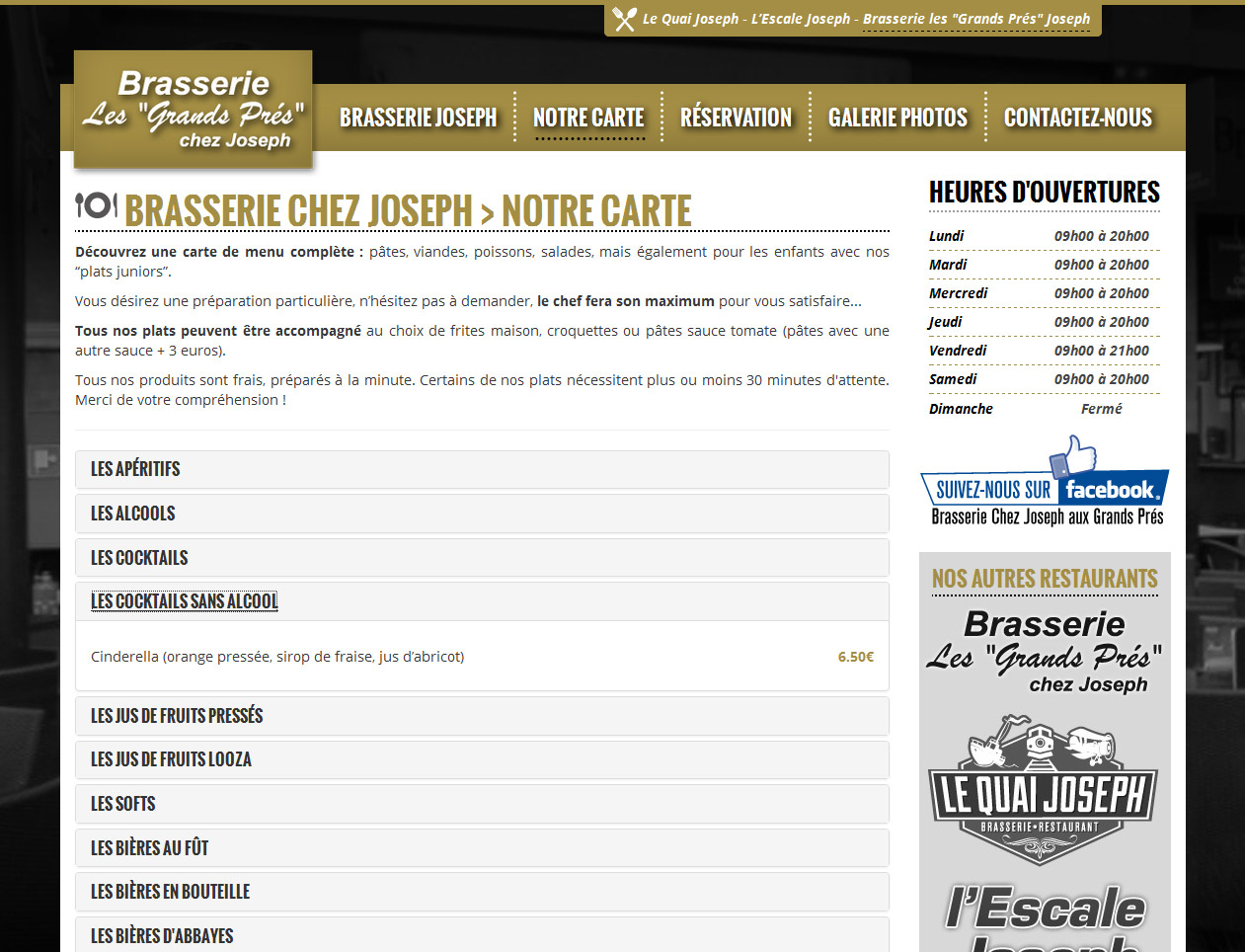 Brasserie chez Joseph aux Grands Pr&eacute;s